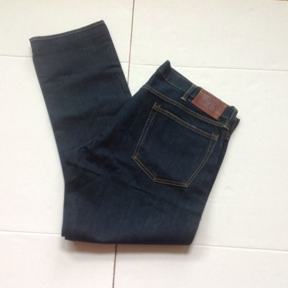 Polo Ralph Lauren Blue Denim Jeans  Leather Patch